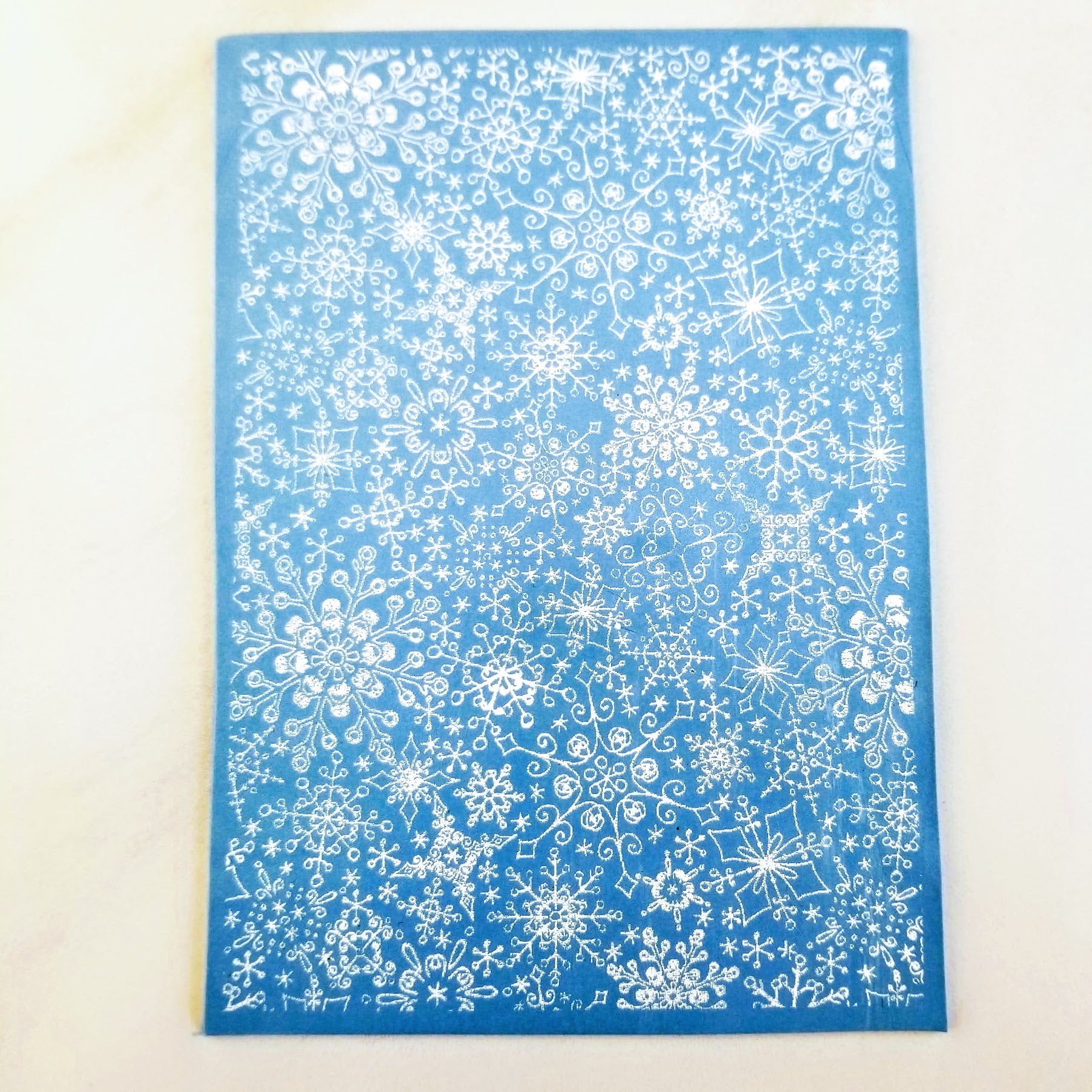 Winter Christmas Frozen Snowflake Clay Painting Silkscreen Stencil for Polymer Clay Crafts