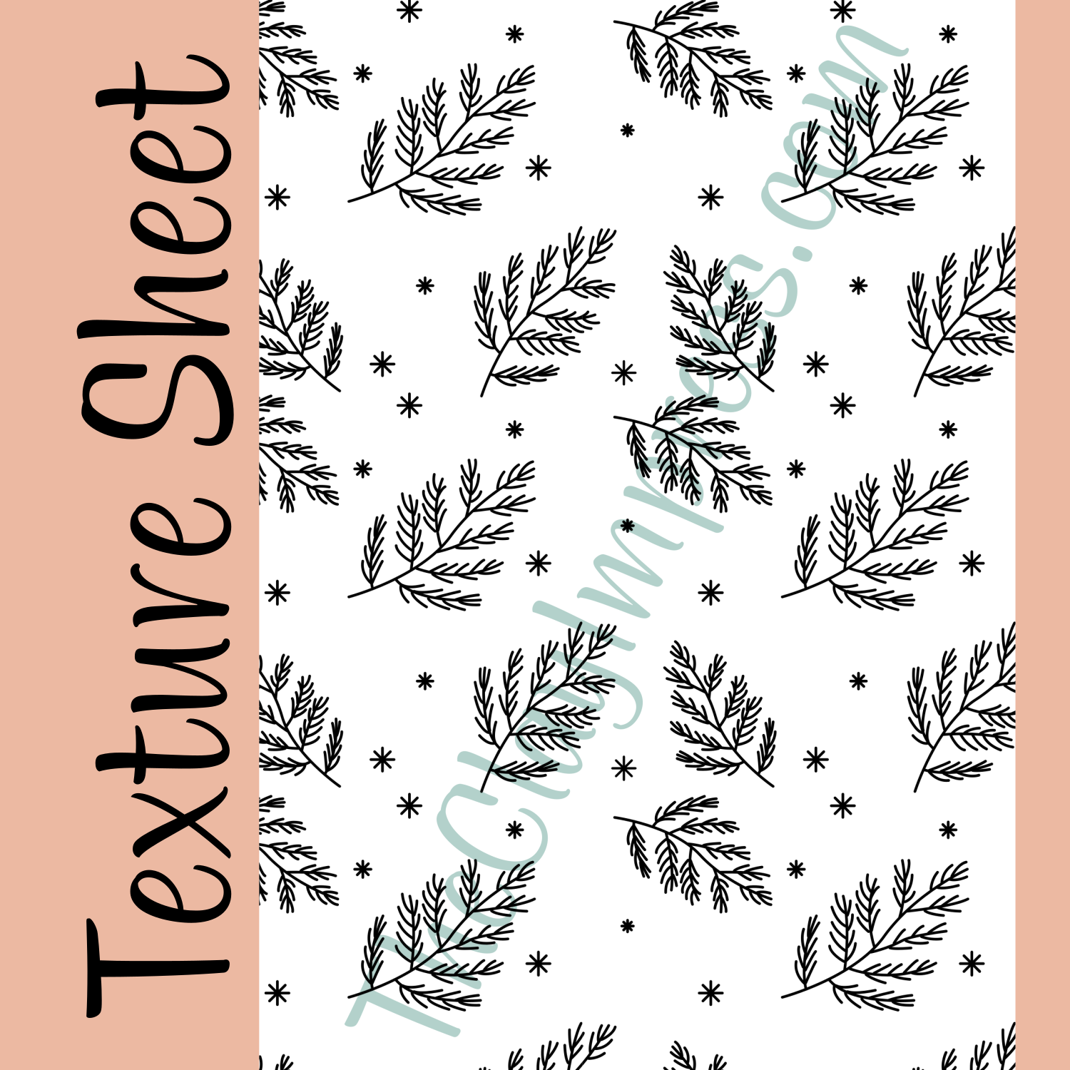 Winter Botanical Plants Design Pattern Texture Sheet