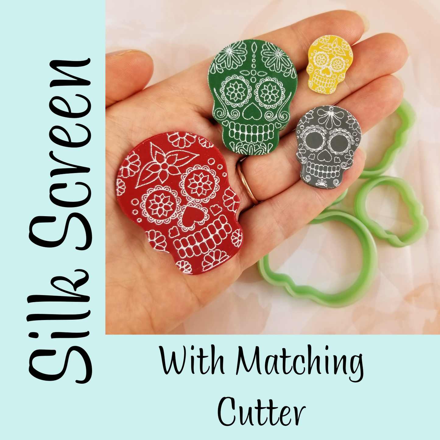 Sugar Skulls Silk Screen & Matching Cutter