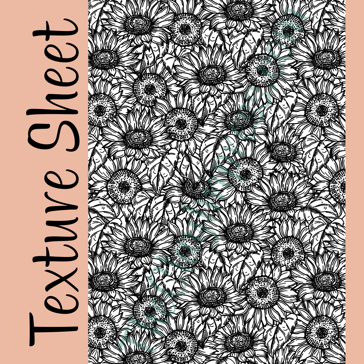 sunny floral sunflowers texture sheet