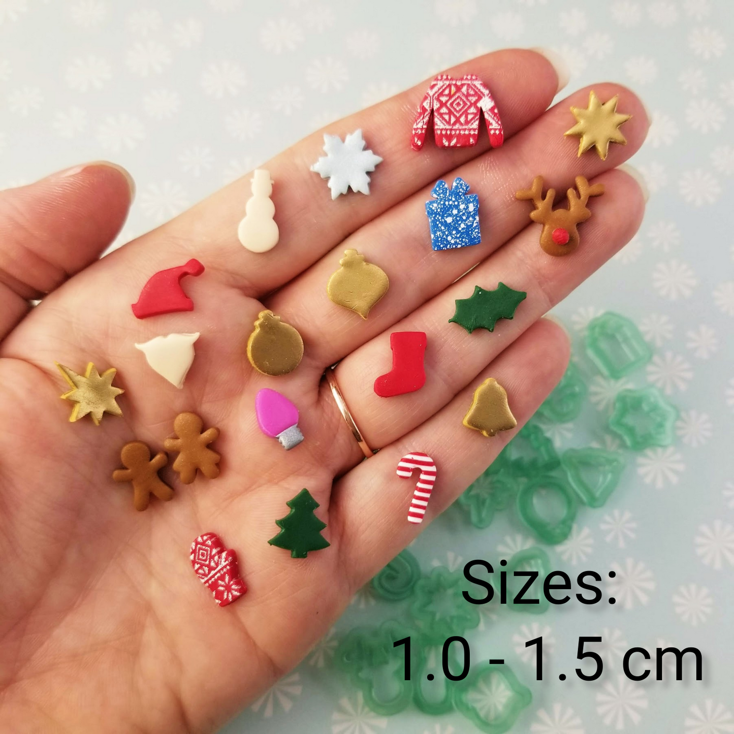 Cute Christmas Polymer Clay Cutters for Charms, Earring Studs, Jewelry Pendant