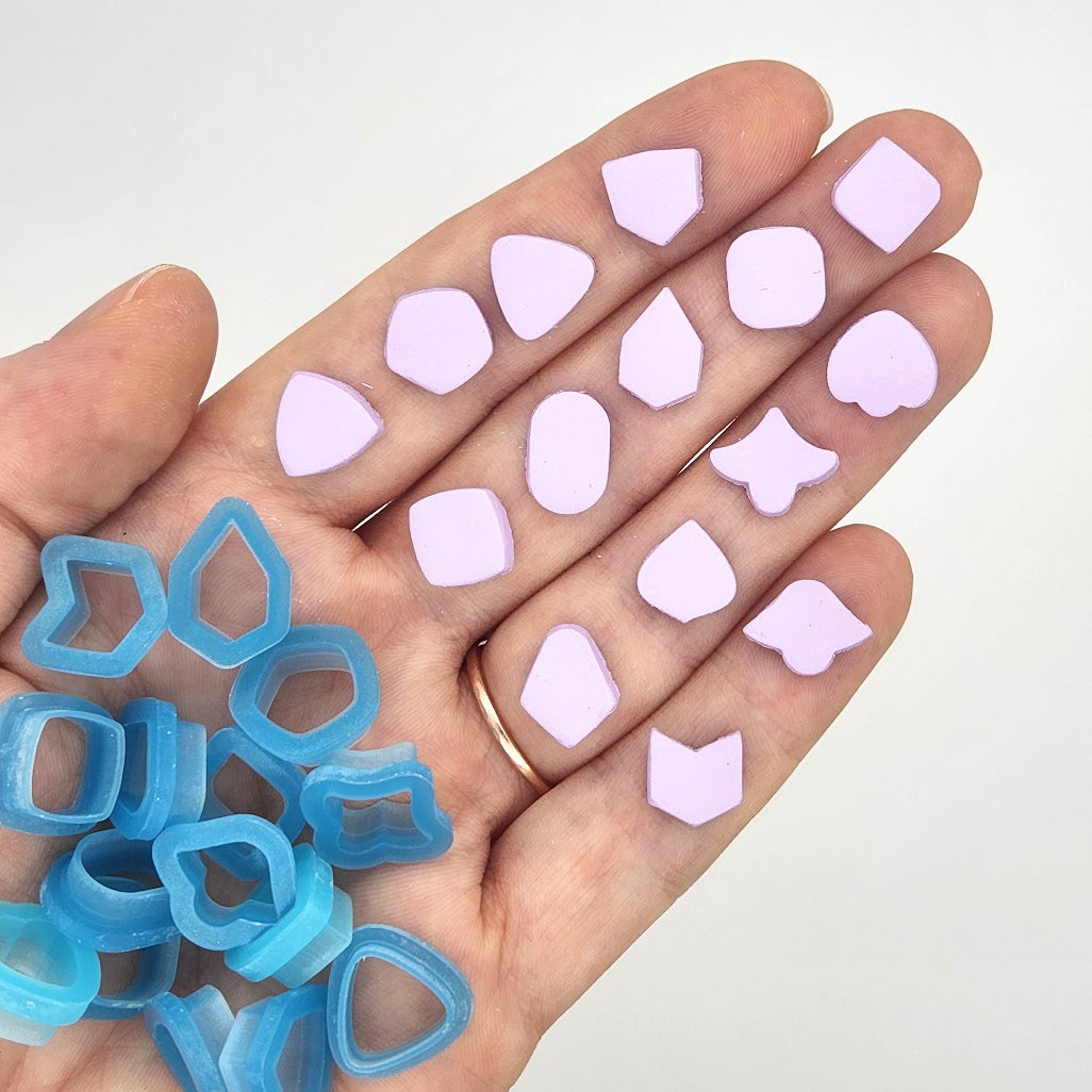 Tiny Mini cutters for making polymer clay stud earrings