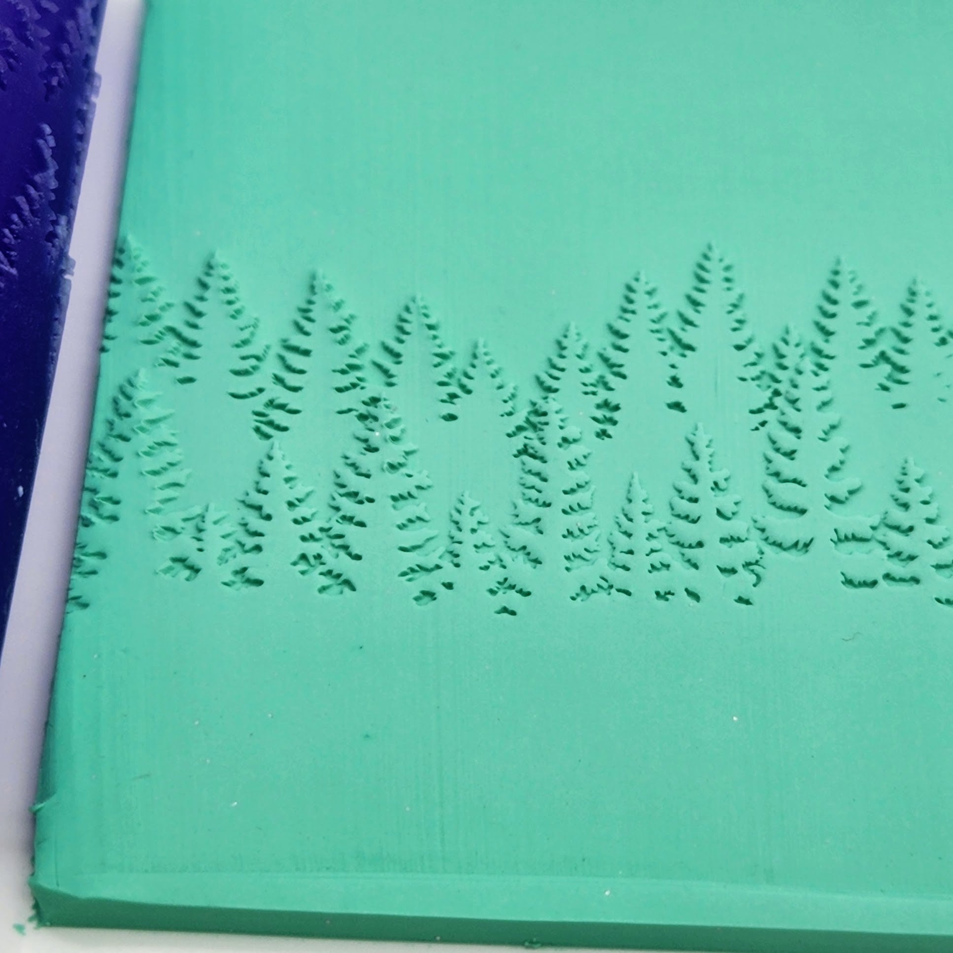Forrest Tree Design Pattern Texture Roller Polymer Clay Details